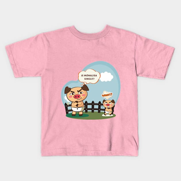 Curious Pig Kids T-Shirt by FreeMore